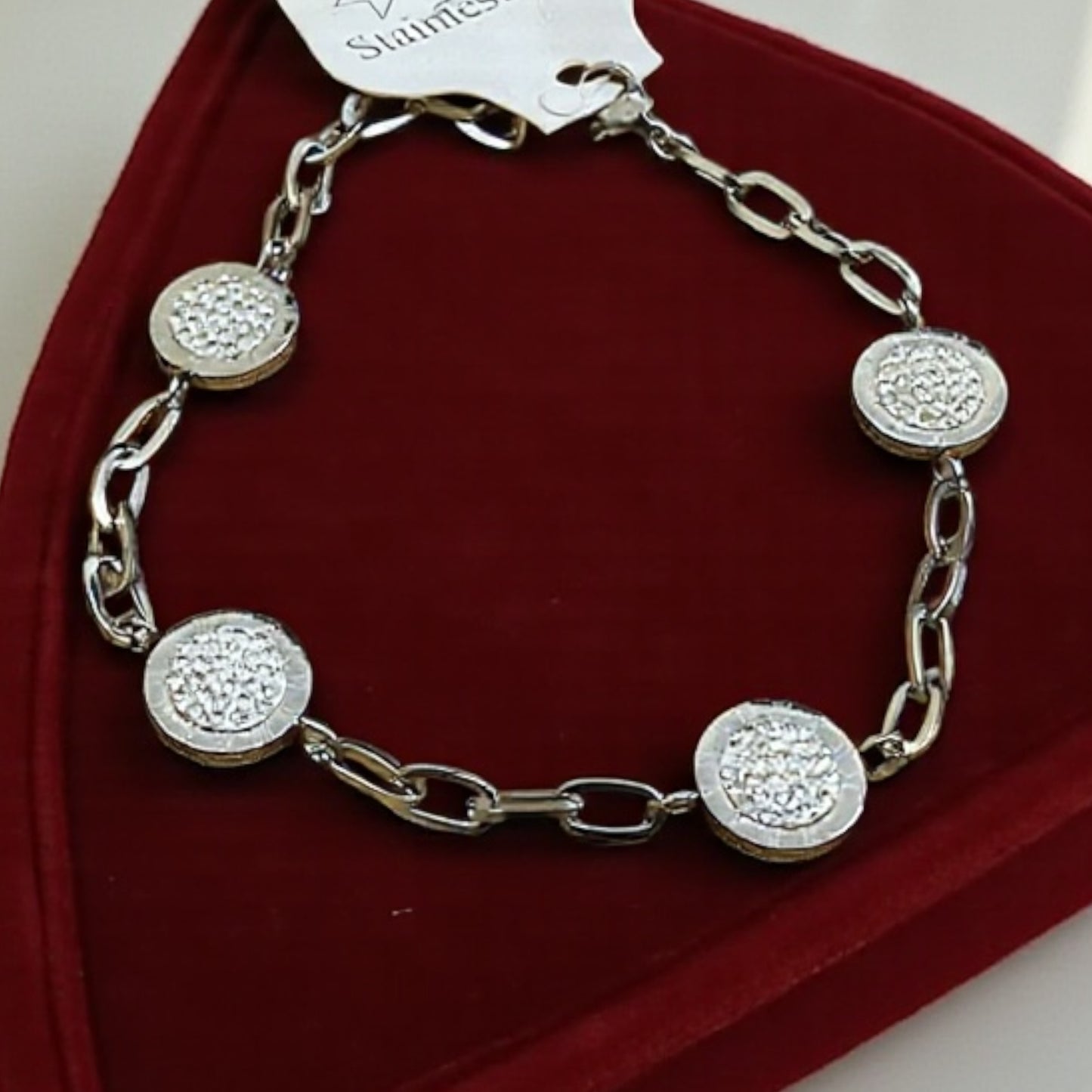 Roman Luxe Crystal Disc Bracelet