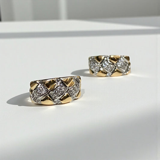 Golden Weave Studs