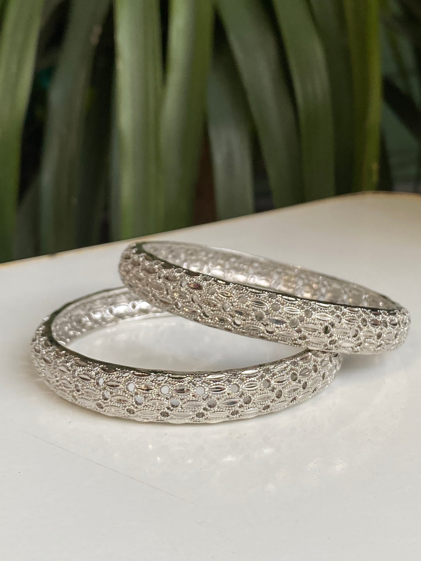 Silver Mesh Bangles