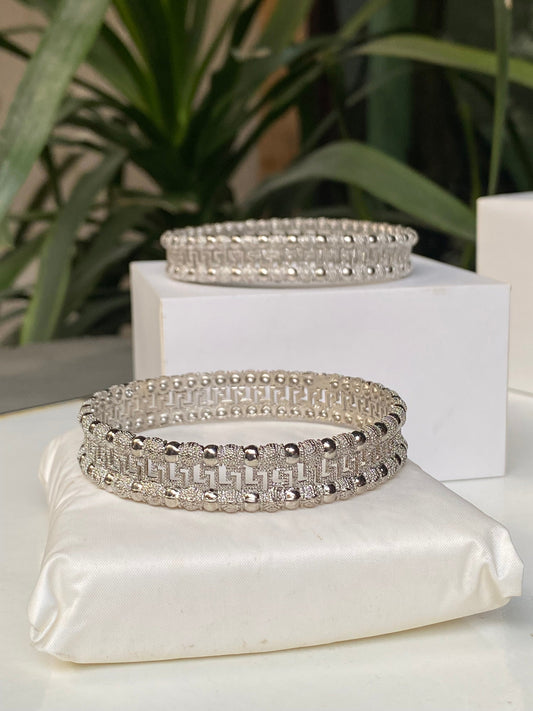 Silver Maize Bangles