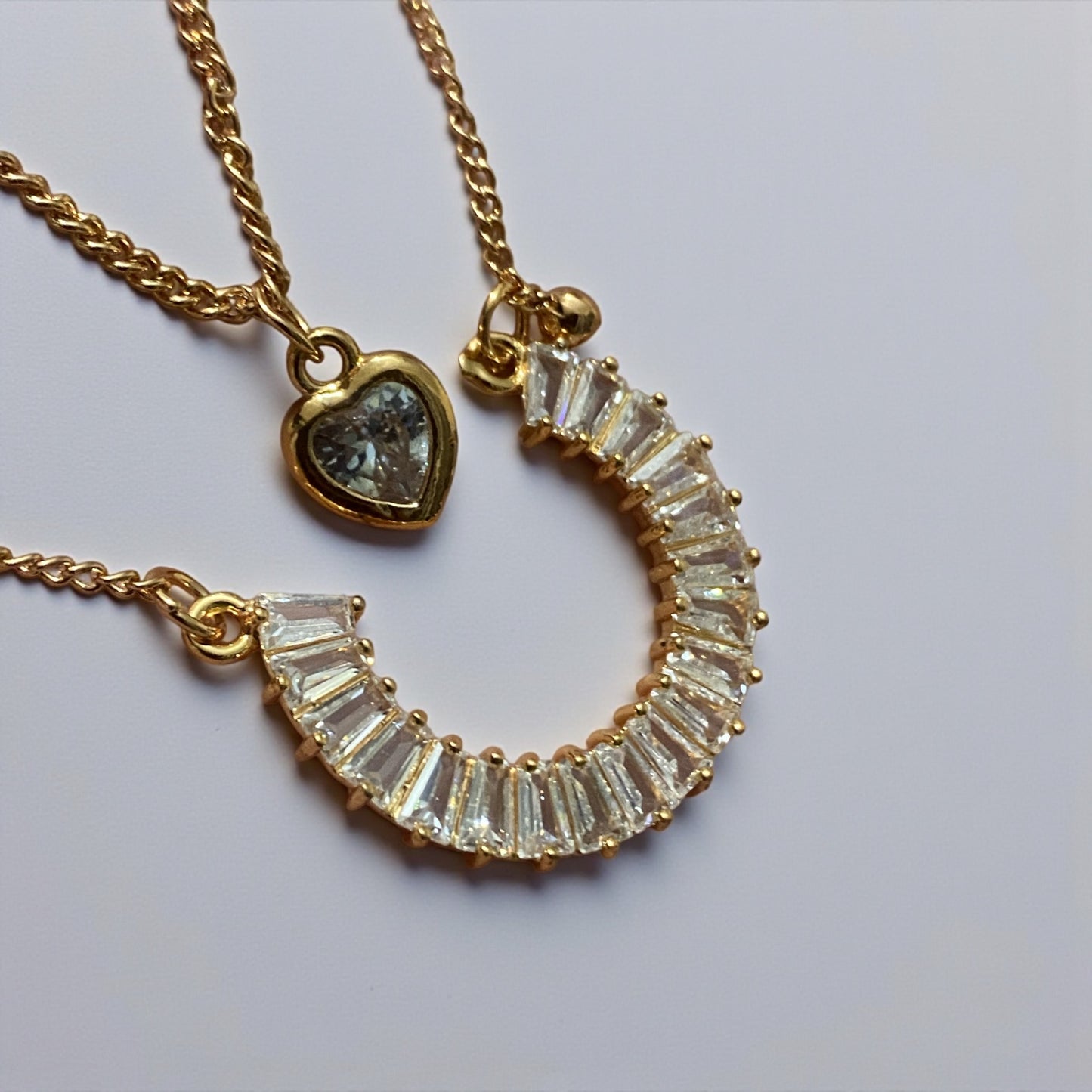 Golden Dual Layer Pendant Set