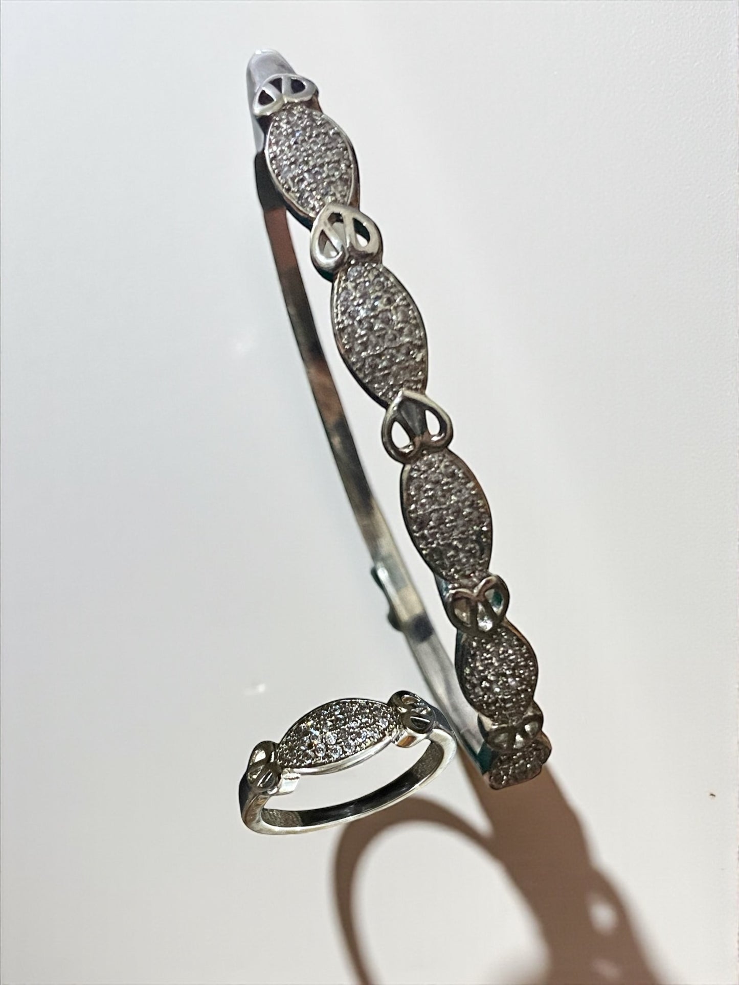 Silver Radiant Edge Bangle
