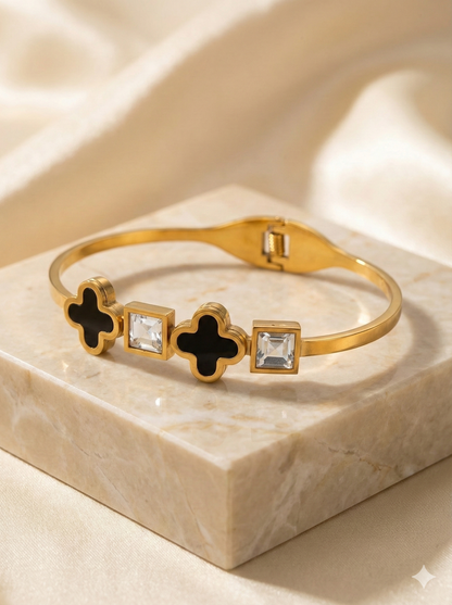 Black and Gold Clover Handcuff