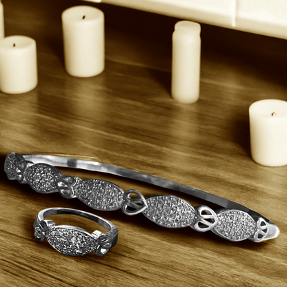 Silver Radiant Edge Bangle