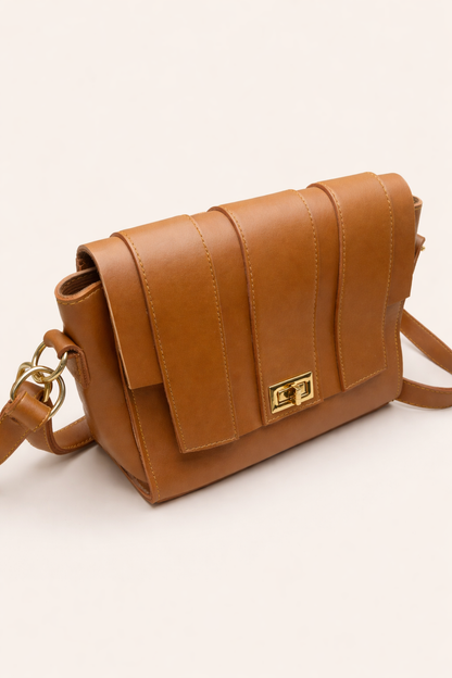 Lock Detail Crossbody Bag