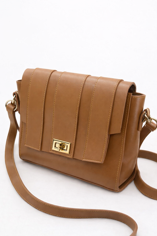Lock Detail Crossbody Bag