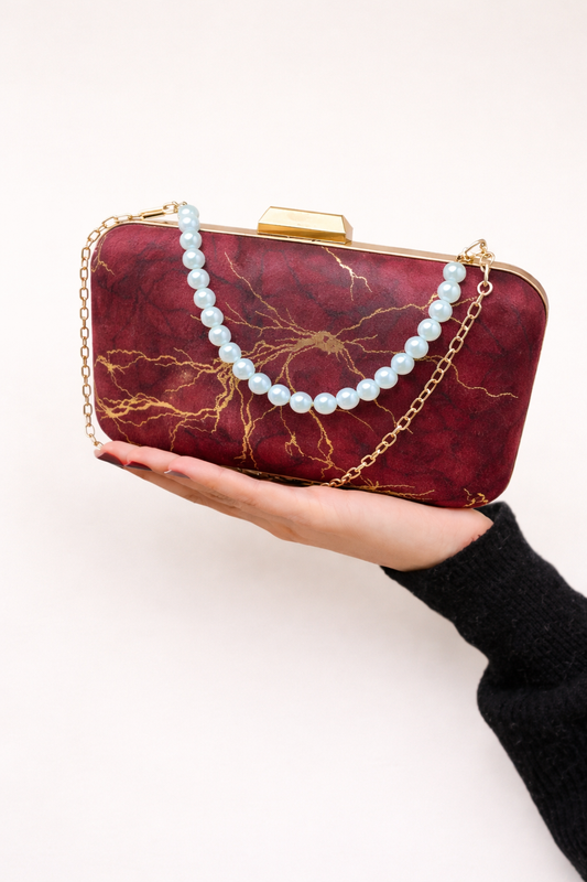 Marble Print Clutch