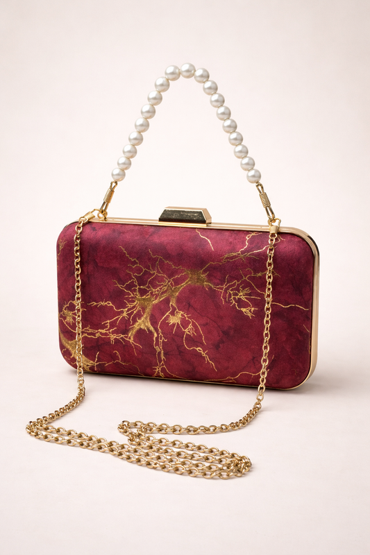 Marble Print Clutch