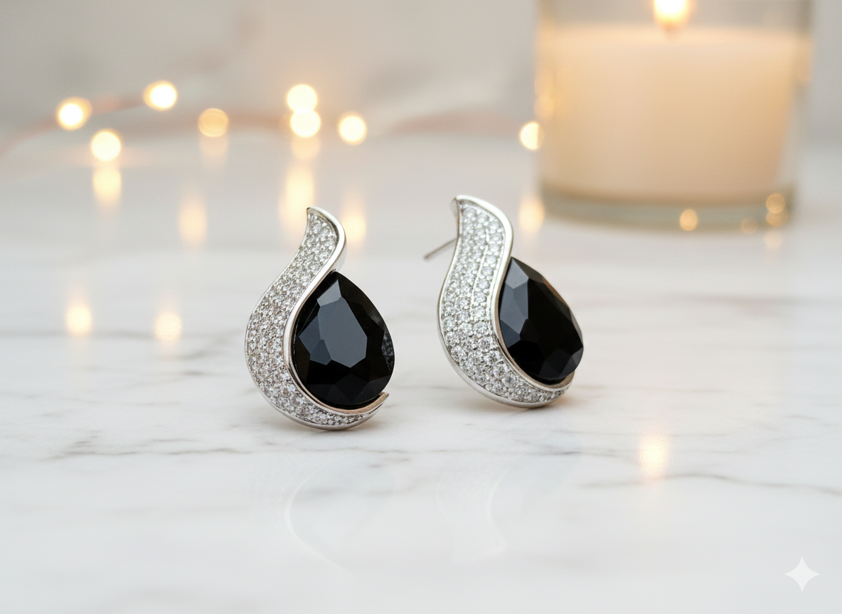 Noir Flame Earrings