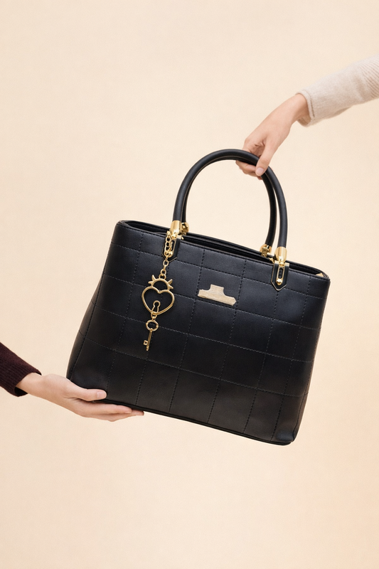 Quilted Top Handle Bag