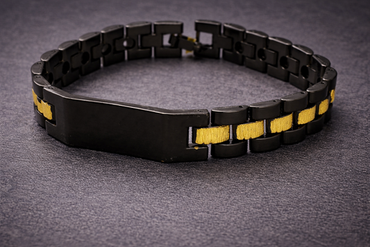 Black & Gold Steel Bracelet