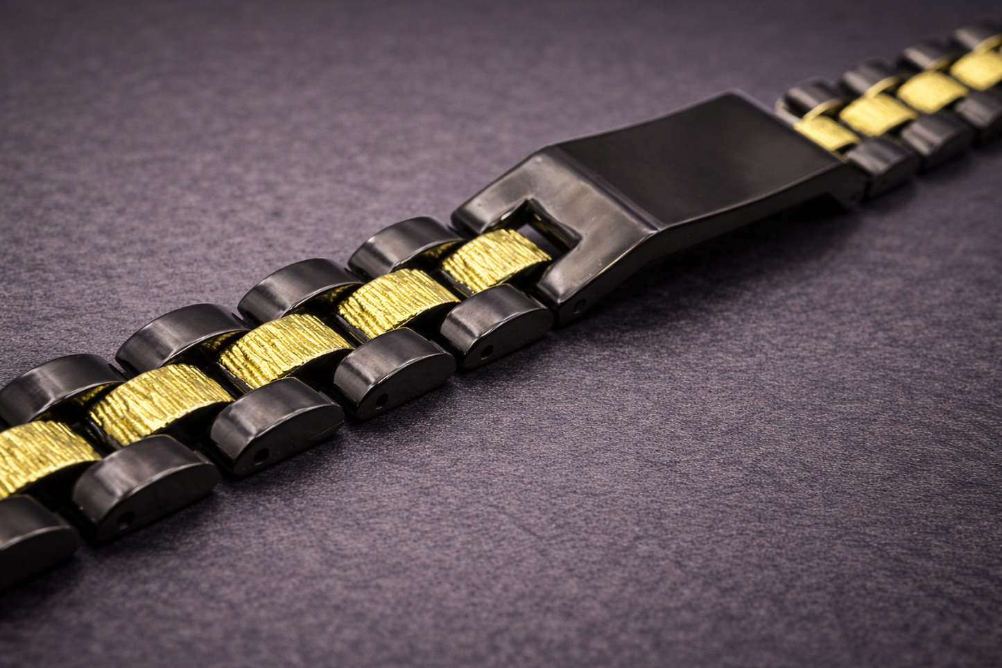 Black & Gold Steel Bracelet