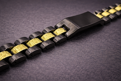 Black & Gold Steel Bracelet