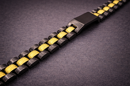 Black & Gold Steel Bracelet