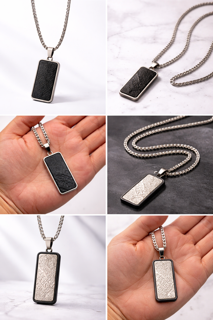 Textured Tag  necklace