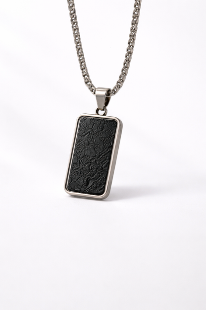 Textured Tag  necklace