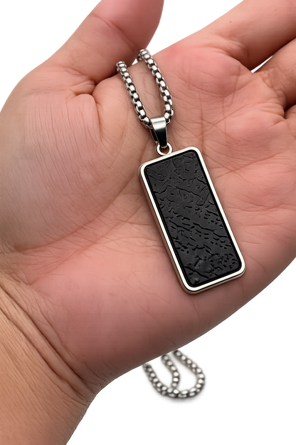 Textured Tag  necklace