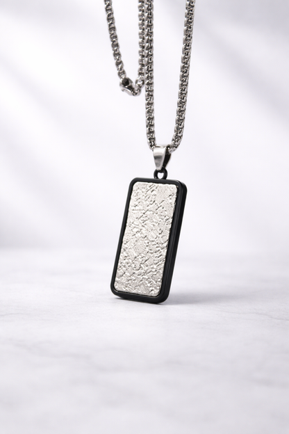 Textured Tag  necklace