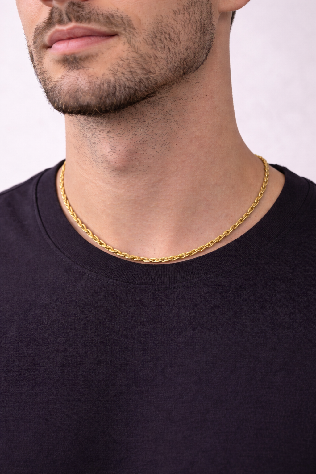 Men’s Rope Chain Necklace (Gold & Silver)