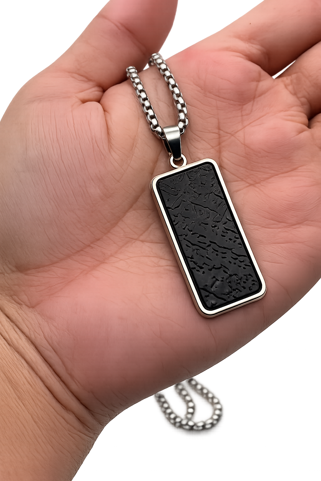 Textured Tag  necklace