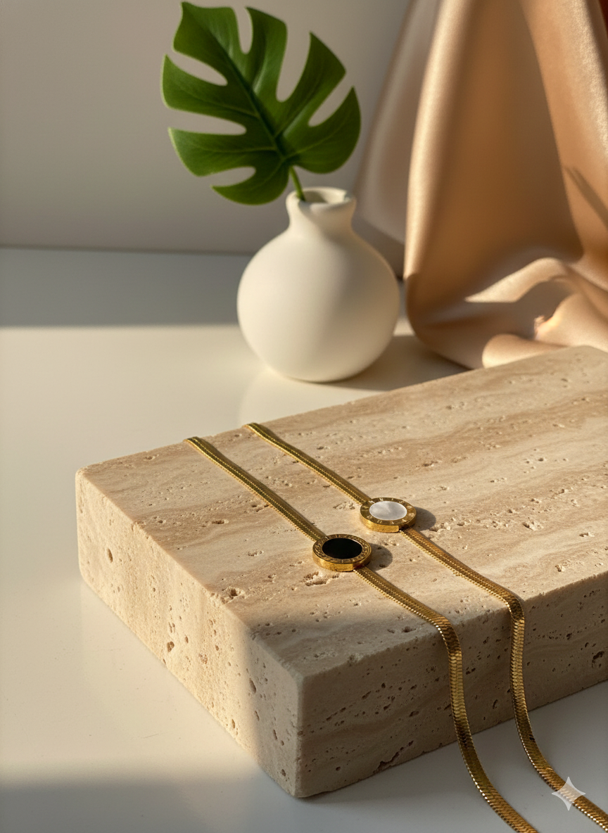 Stone Disc Bracelet