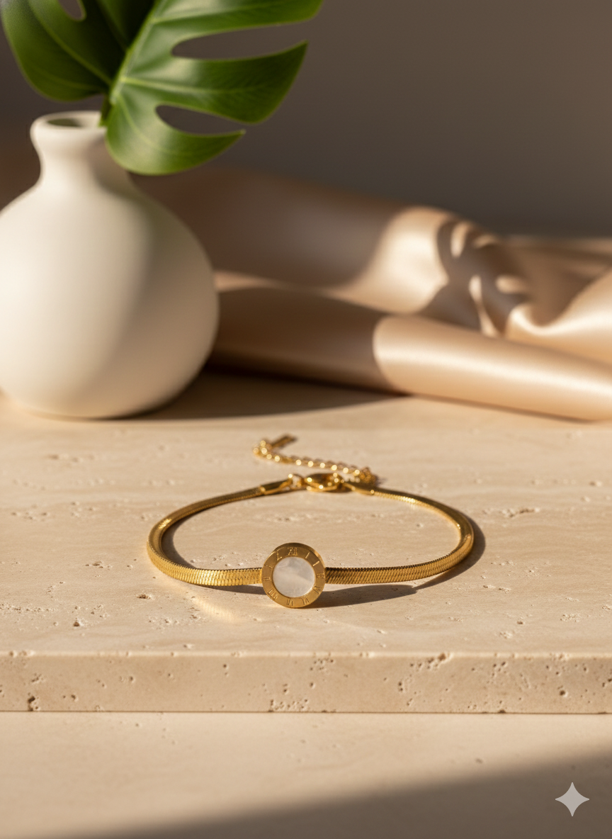 Stone Disc Bracelet