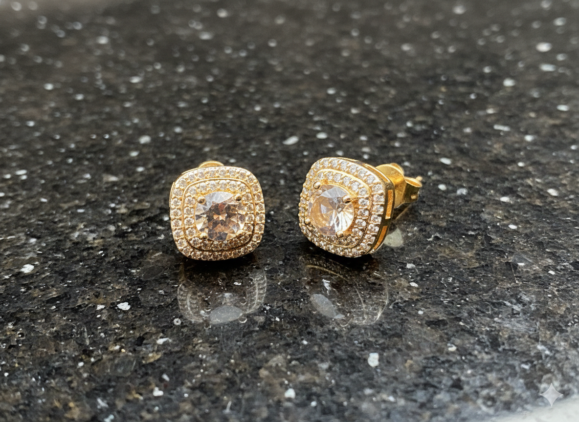 Multi Color Square Studs