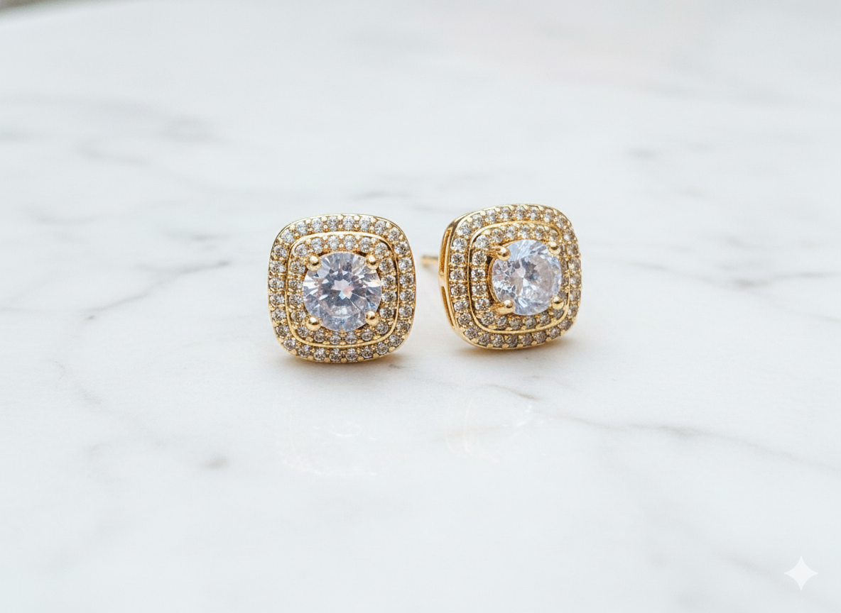 Multi Color Square Studs