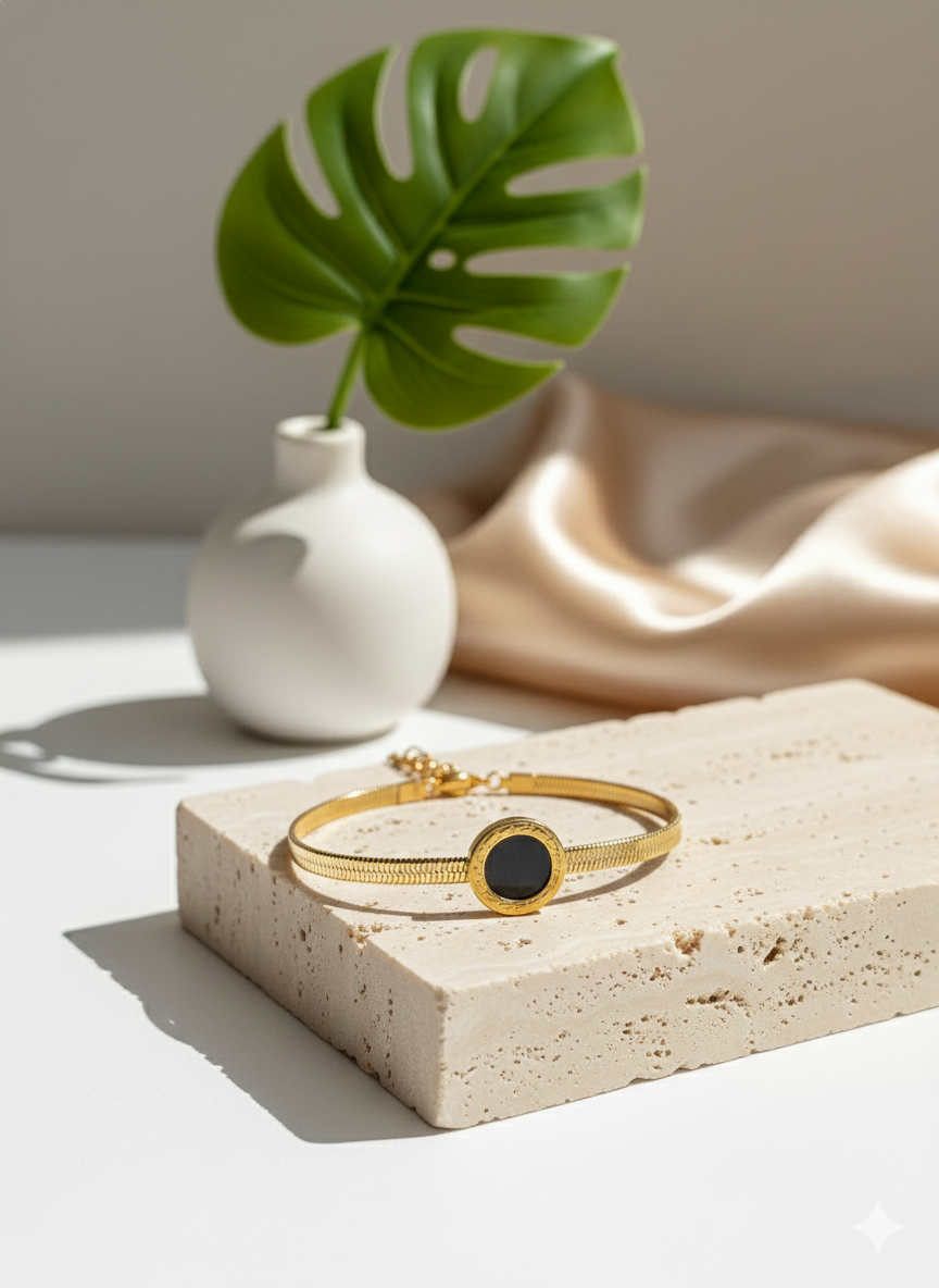 Stone Disc Bracelet