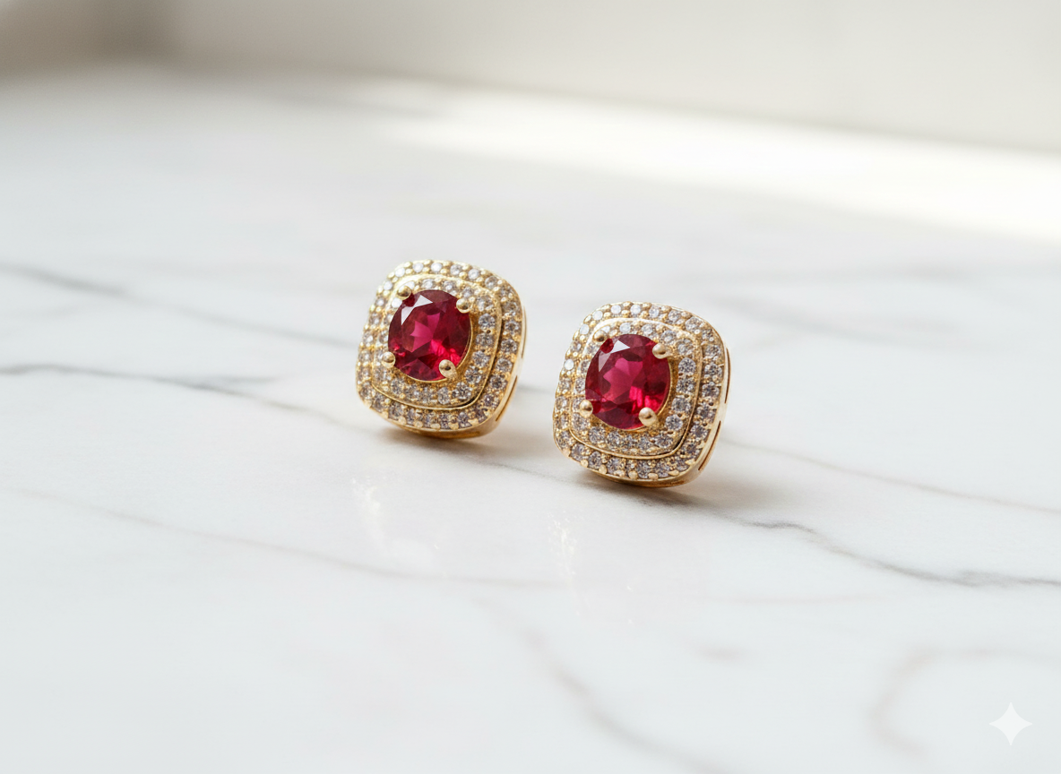 Multi Color Square Studs