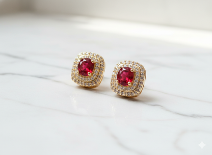 Multi Color Square Studs