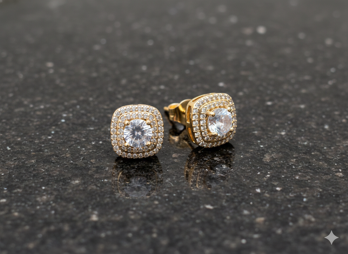 Multi Color Square Studs