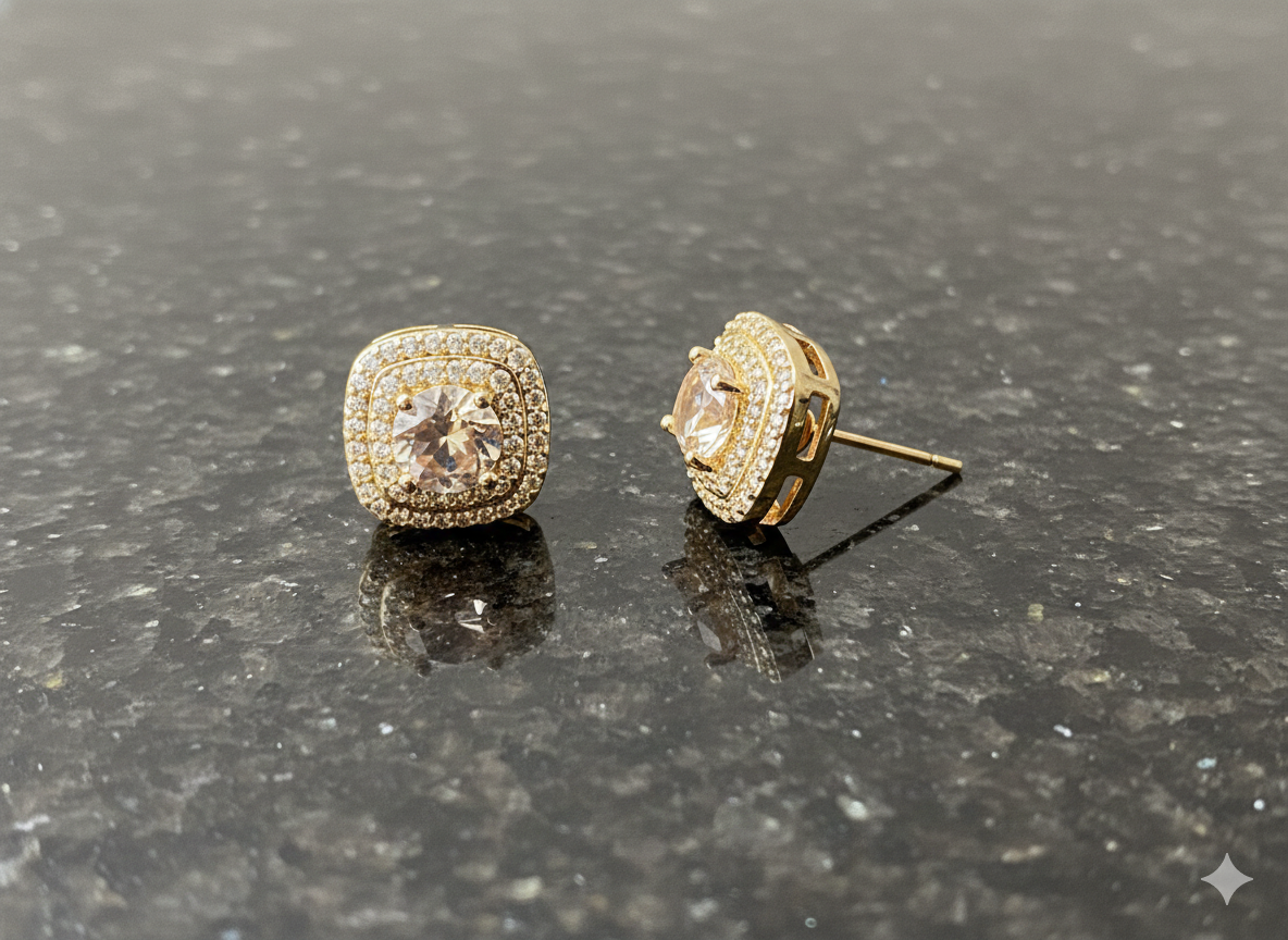 Multi Color Square Studs