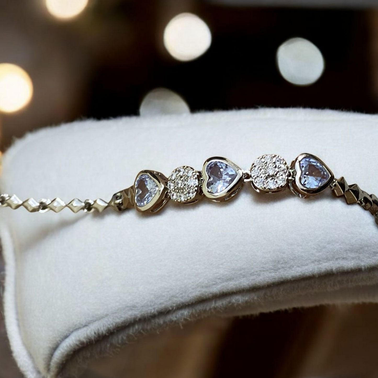 Radiant Heart Charm Bracelet – Red | Blue | Black