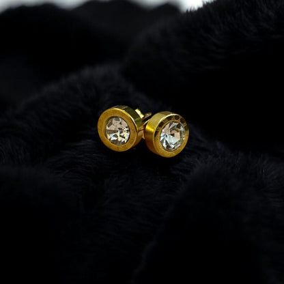 Gold Crystal Studs
