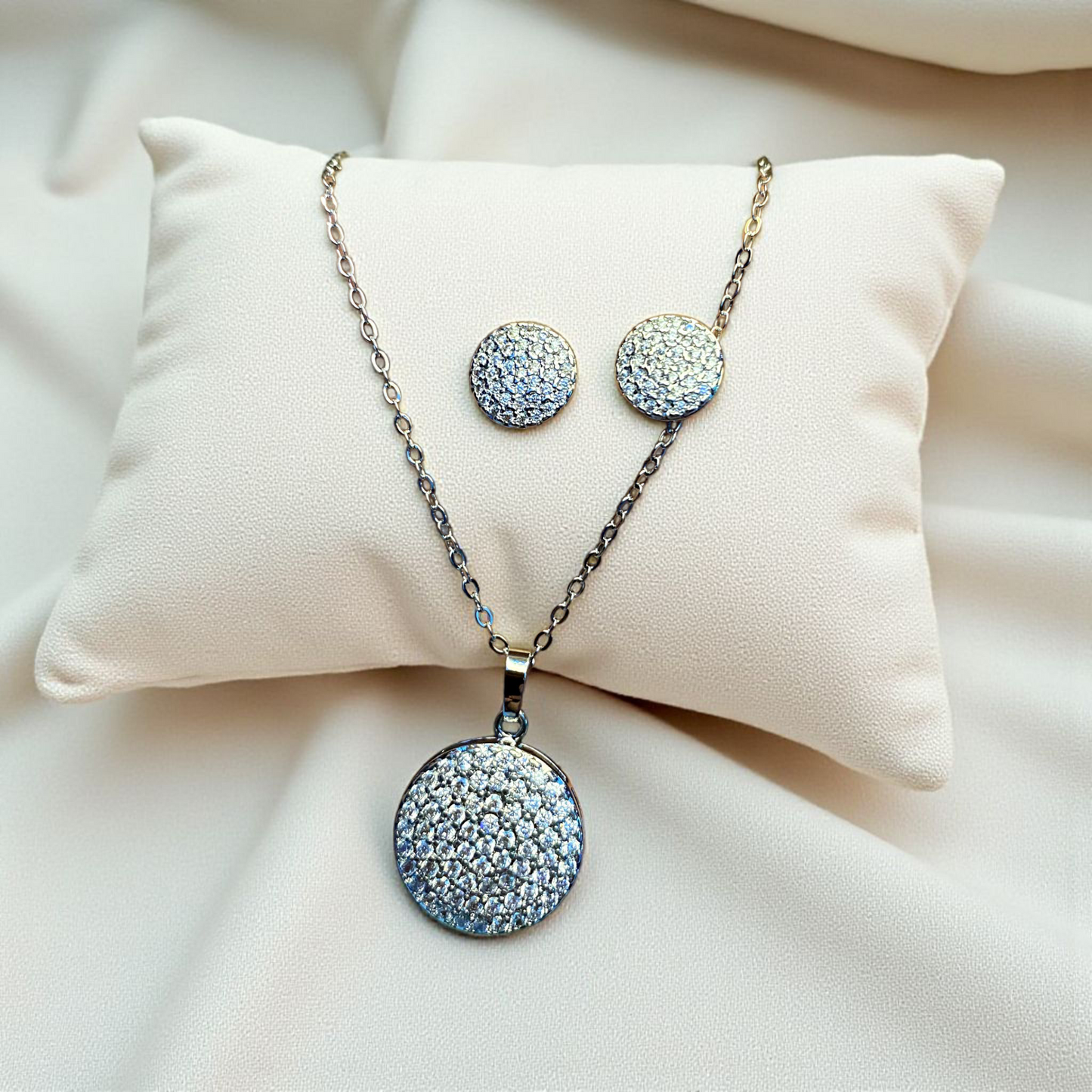 Crystal Orbit Silver Set