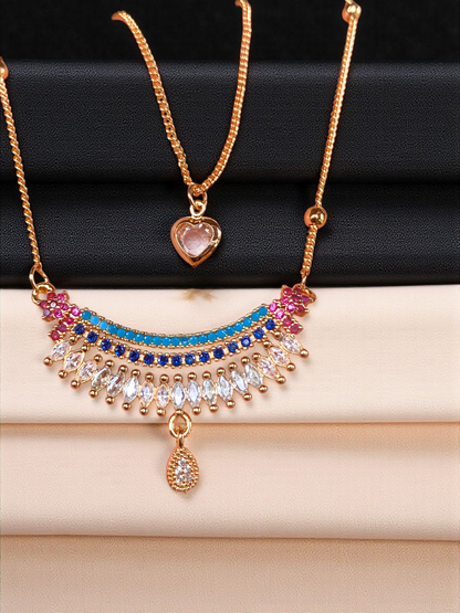 Multi Color Stones Traditional Set
