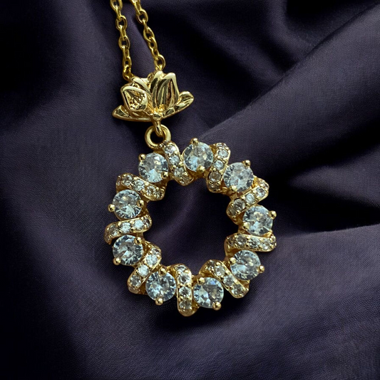 Crystal Swirl Bloom Pendant