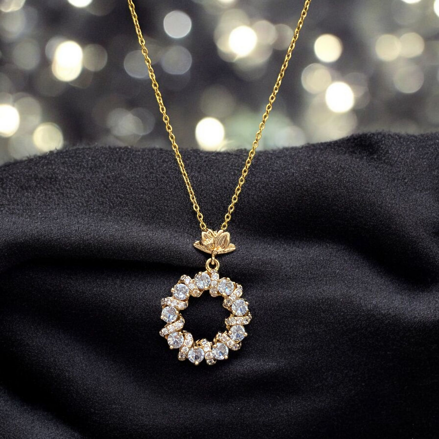 Crystal Swirl Bloom Pendant