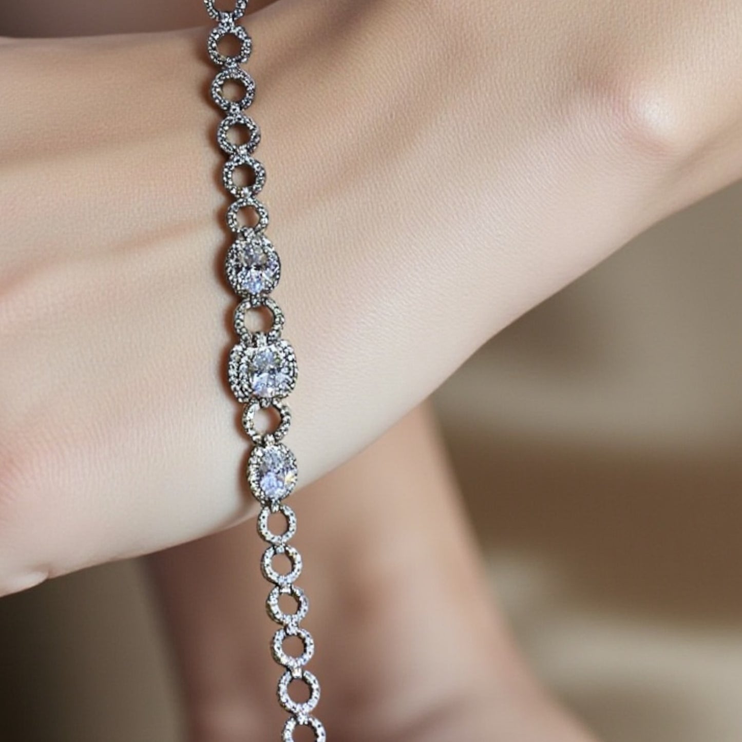 Radiant Oval Crystal Bracelet