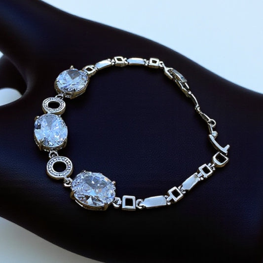 Radiant Oval Crystal Bracelet