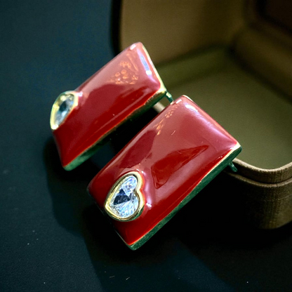 Ruby Tile Earrings