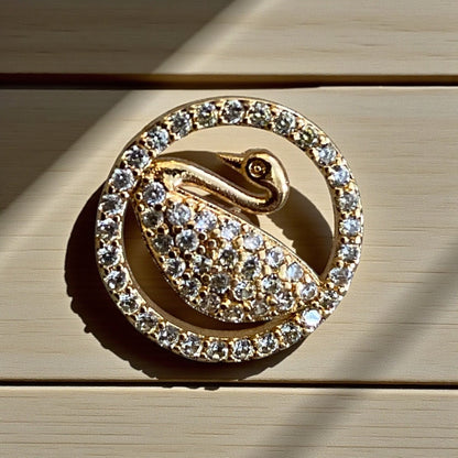 Crystal Swan Studs