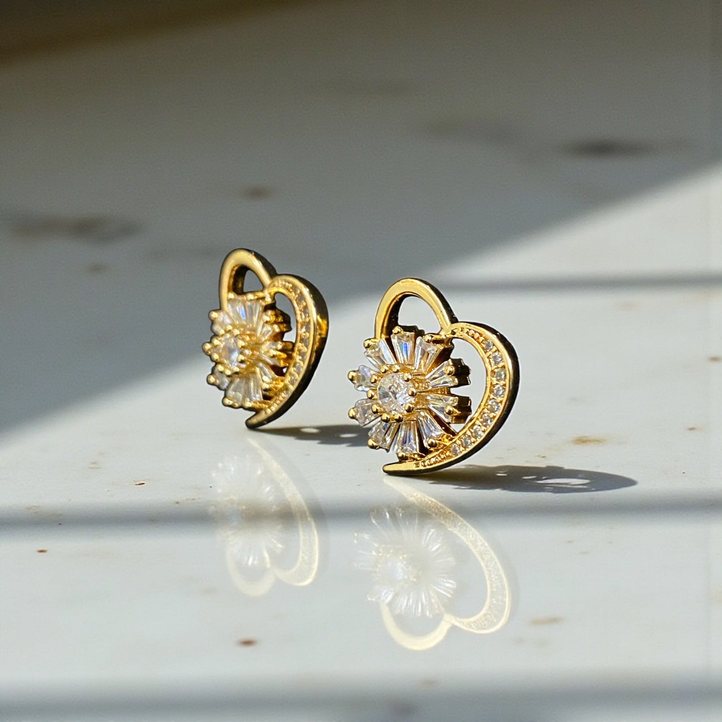 Bloom Heart Studs