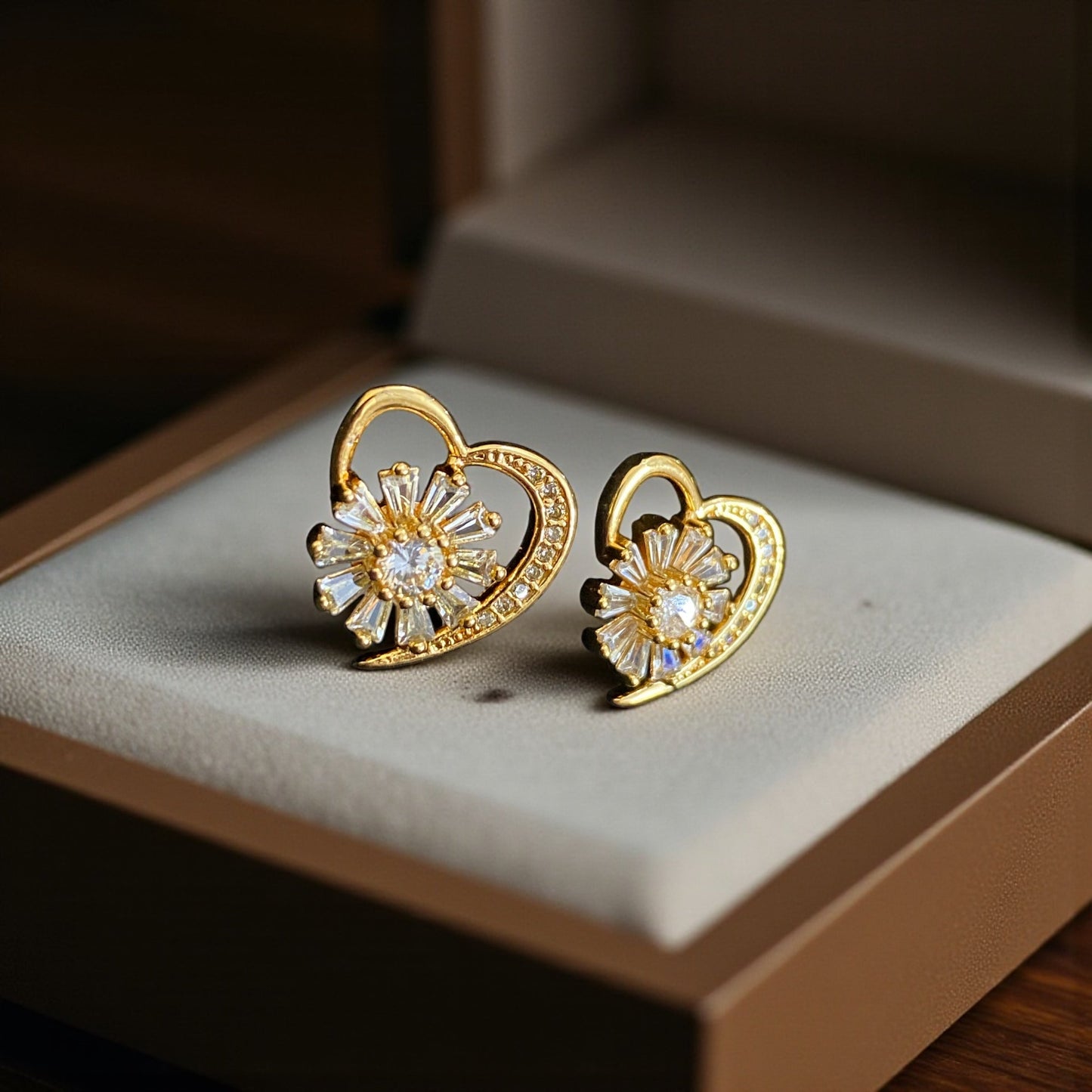Bloom Heart Studs