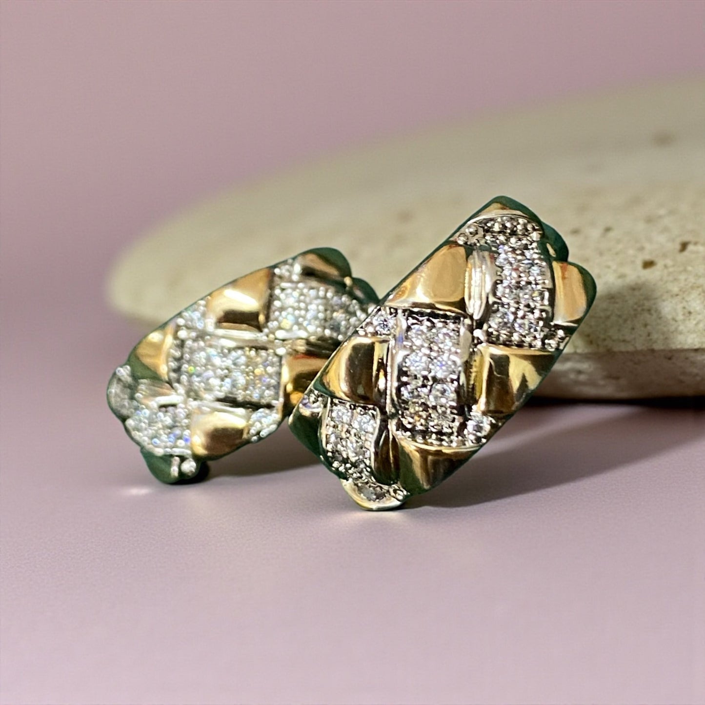 Golden Weave Studs