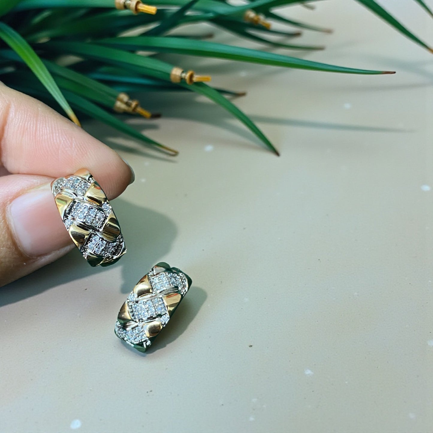 Golden Weave Studs