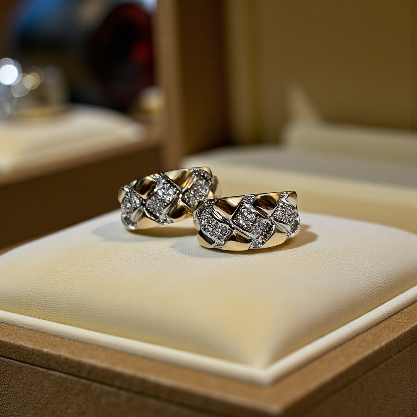 Golden Weave Studs