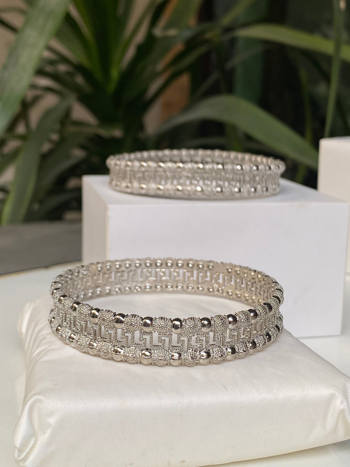 Silver Maize Bangle