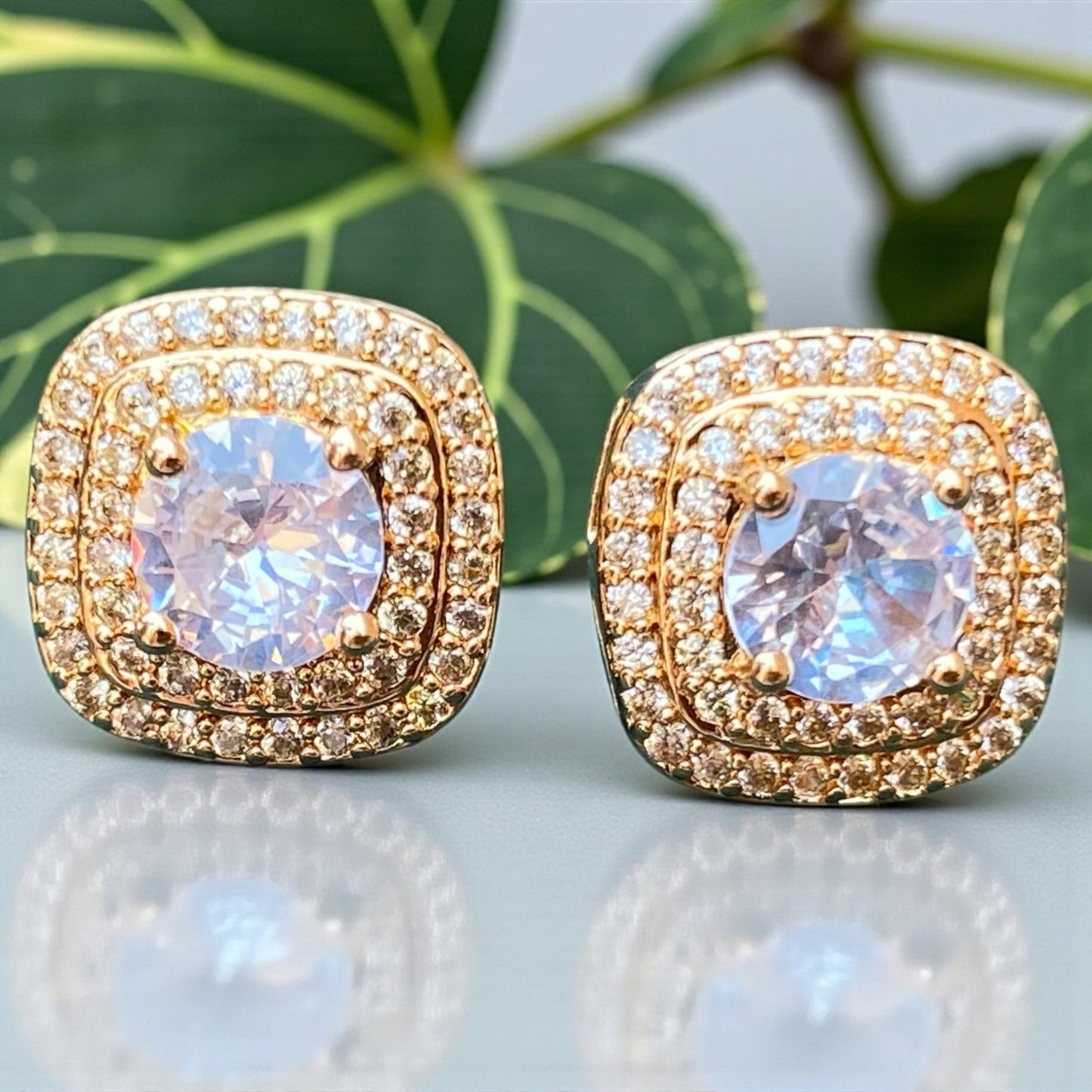 Multi Color Square Studs